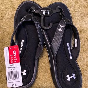 under armour UA W MARBELLA VI T thong flip flops size 9 NEW.